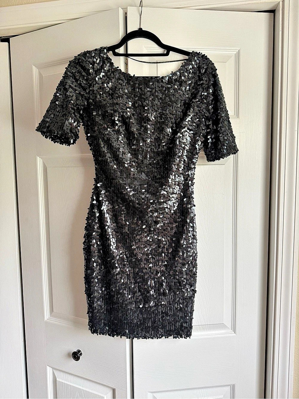 ark & co. Sequin Mini Dress in Black Size Small